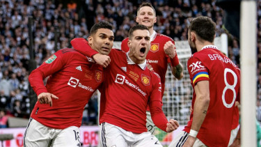 Selebrasi pemain Manchester United