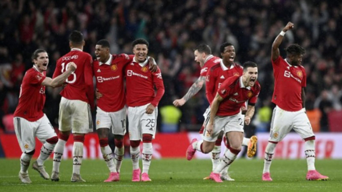 Selebrasi pemain Manchester United 
