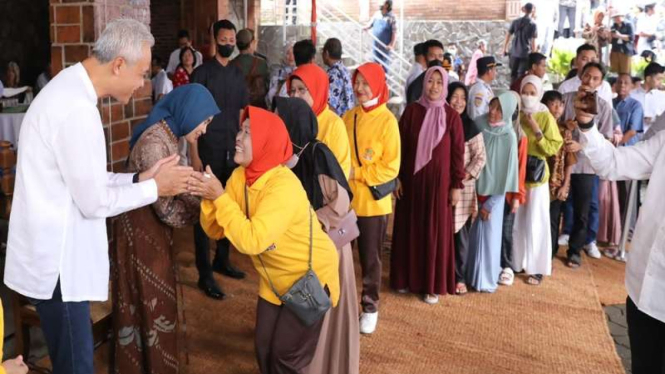 Gubernur Jawa Tengah Ganjar Pranowo menggelar open house