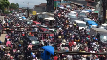 Penampakan macet puncak Selasa siang 25 April 2023