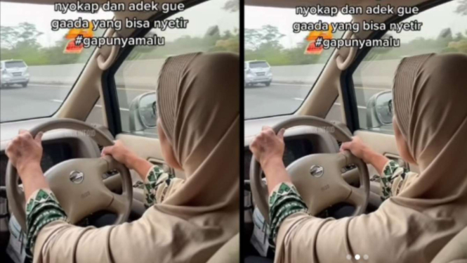 Aksi Nenek Berumur 70 Tahun Bawa Mobil