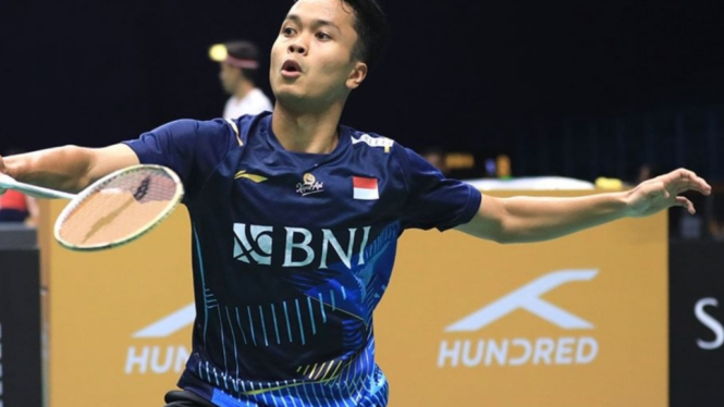 Tunggal putra Indonesia Anthony Sinisuka Ginting