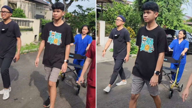 David Ozora sudah bisa berjalan tanpa walker