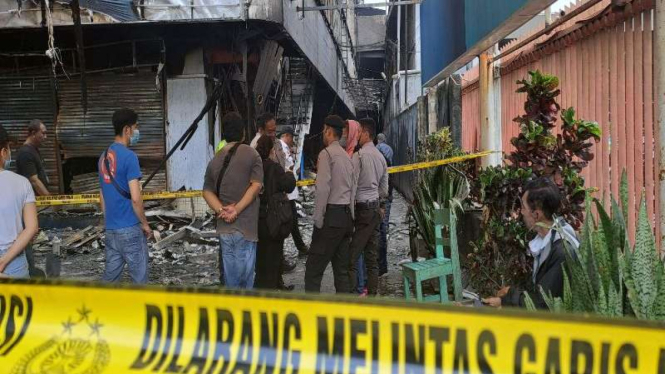  Kondisi terkini Malang Plaza di Kota Malang usai kebakaran.