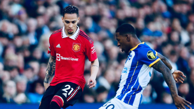 Antony, Duel Brighton vs Manchester United