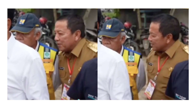 Momen Gubernur Lampung Arinal Djunaidi dikacangin Menteri PUPR Basuki Hadimuljon