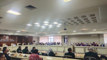 Puluhan anggota organisasi profesi kesehatan mendatangi Kantor DPRD Lampung