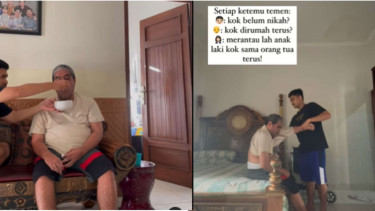 Pria Rawat Ayah yang Sedang Sakit