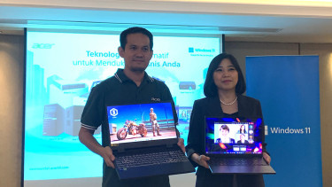 Deretan laptop Acer.
