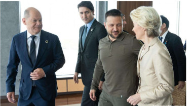 Presiden Ukraina Volodymyr Zelensky hadir di KTT G7 Jepang