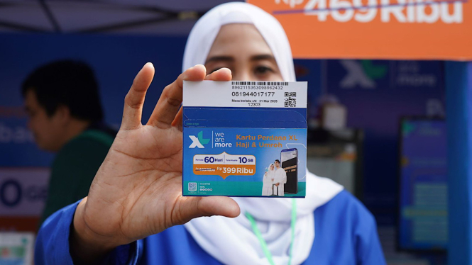 Kartu perdana XL Haji dan Umrah.