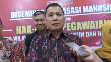 Direktur Jenderal Hak Asasi Manusia (HAM) Kementerian Hukum dan HAM (Kemenkumham) Dhahana Putra di Kota Bengkulu.