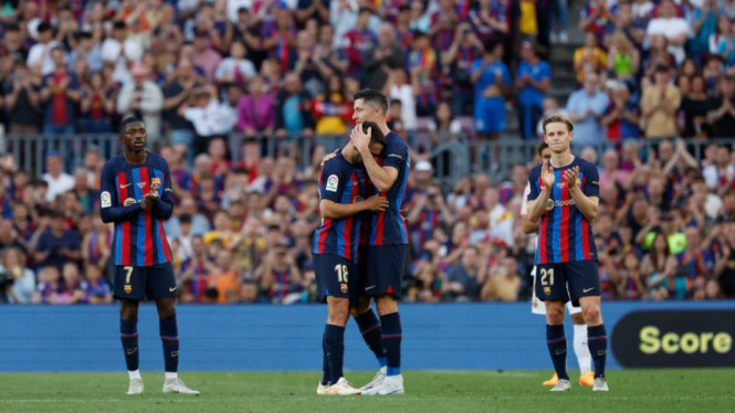 Pertandingan terakhir Jordi Alba dan Sergio Busquets di Barcelona.
