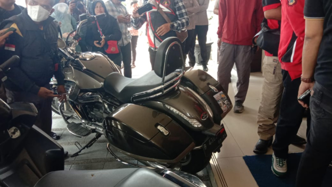 Motor gede jenis Piaggio yang menabrak santri di Ciamis
