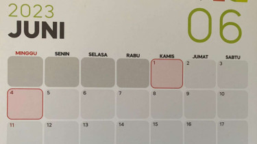 Tanggal merah bulan Juni 2023