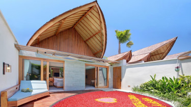 Ilustrasi villa di Bali.