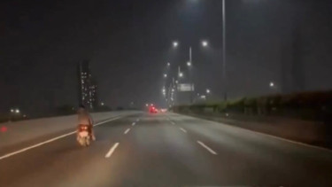 Viral pemuda naik sepeda motor melintas di tol kawasan Ancol, Jakarta Utara