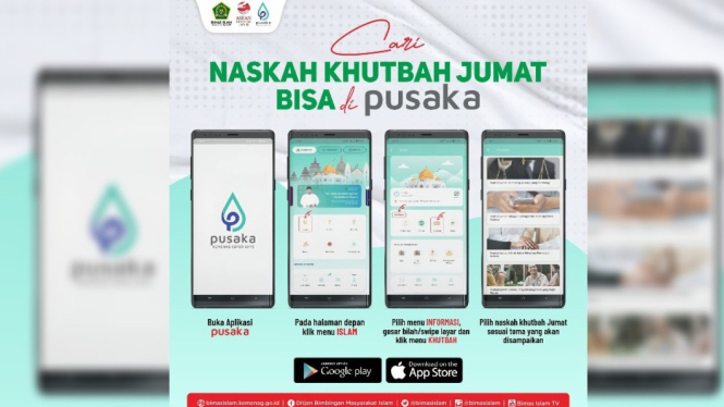Cari naskah khotbah Jumat, bisa di aplikasi PUSAKA