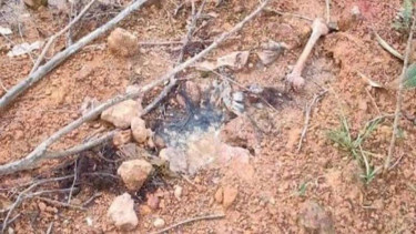 Lokasi penemuan kerangka manusia di Sambas, Kalimantan Barat