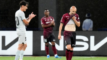 Andres Iniesta saat Vissel Kobe vs Barcelona
