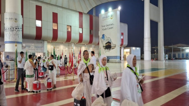 Jemaah haji gelombang kedua tiba Bandara King Abdul Azis Jeddah