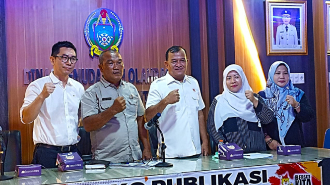 Pengda PBI Sumut saat menggelar jumpa persiapan hadapi PON 2024