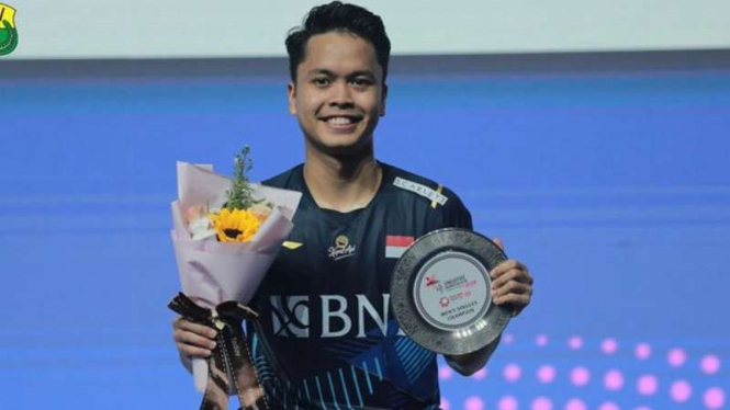 Anthony Sinisuka Ginting juara Singapore Open 2023