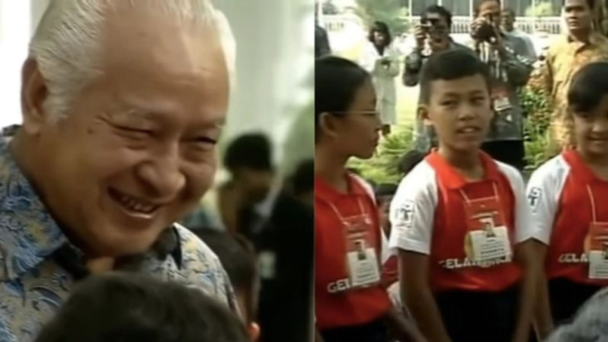 Screenshot Acara Temu WIcara Presiden Soeharto di Hari Anak Nasional 1994.