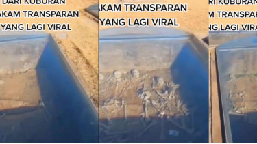 Penampakan kuburan transparan.