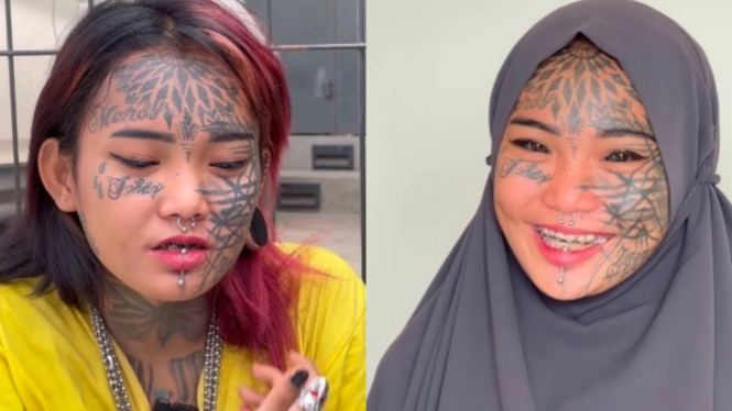 Mondy, cewek punk pakai gamis. 