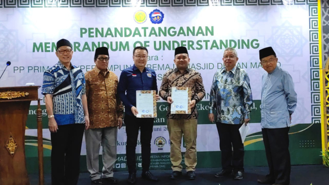 Jusuf Kalla di MOU aAtara Prima DMI dan Ikatan Pemuda Tionghoa (IPTI)