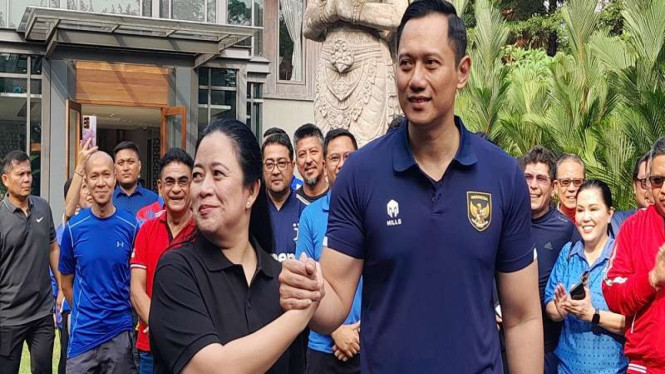 Ketua Umum Partai Demokrat, Agus Harimurti Yudhoyono bertemu Puan Maharani