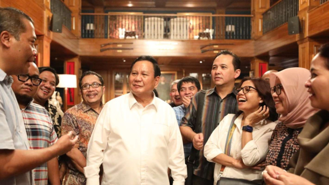 Prabowo Subianto Bertemu Pemimpin Redaksi Media Nasional