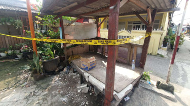 TKP penemuan jasad pria dengan luka tusuk di Depok