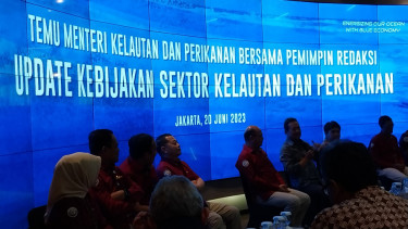 Pertemuan Menteri Kelautan dan Perikanan, Sakti Wahyu Trenggono dengan Pemimpin Redaksi.