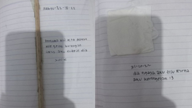 Bocil Koleksi Benda Pemberian Teman di Buku, Ada Plastik Siomay hingga Sumpit
