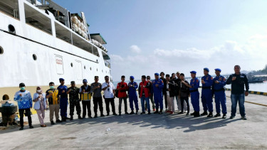Kader PDIP Bangka Belitung Menggunakan Kapal Berangkat ke Jakarta