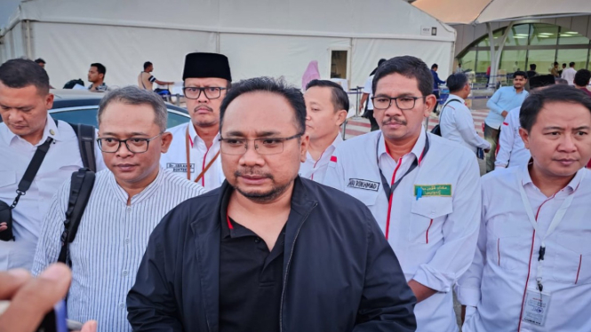 Menteri Agama Yaqut Cholil Quomas di Bandara King Abdul Aziz Jeddah