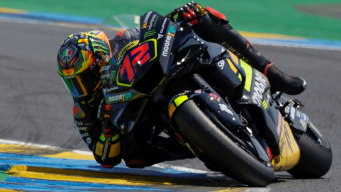 Pembalap Mooney VR46 Racing Team, Marco Bezzecchi