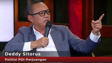 Politikus PDIP Deddy Sitorus dalam acara ILC