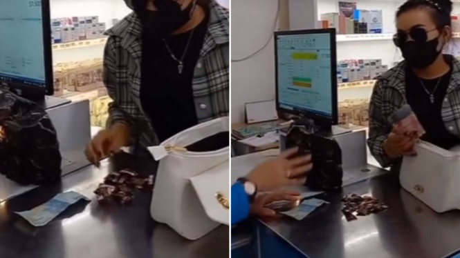 Viral Pembeli Bayar Pakai Permen Sindir Kasir Minimarket