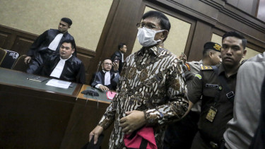 Johnny G Plate Eks Menkominfo Jalani Sidang Dakwaan