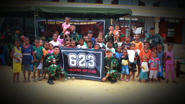 VIVA Militer: Satgas Yonif 623/BWU di pedalaman Maybrat, Papua Barat.