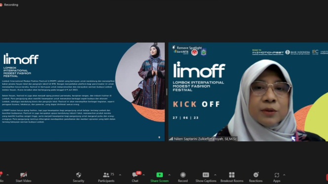 Virtual konferensi pers Kick Off LIMOFF 2023.