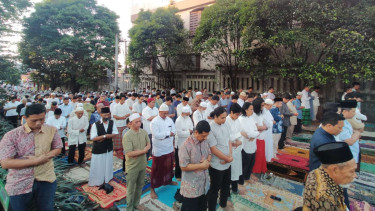 Warga Depok gelar salat Idul Adha pada Rabu (28/6/2023).