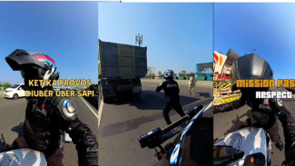 Viral Provos Diuber Sapi di Exit Tol Ancol, Netizen: Astagfirullah