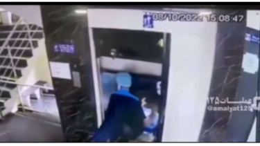 Momen Menegangkan Lift Rumah Sakit Anjlok
