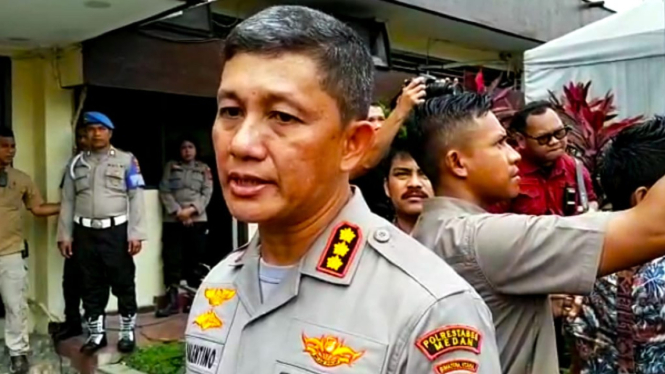 Kapolrestabes Medan, Kombes Pol Valentino Alfa Tatareda.