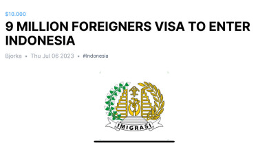 Sebanyak 9 juta visa WNA yang masuk Indonesia diduga dibocorkan Bjorka.