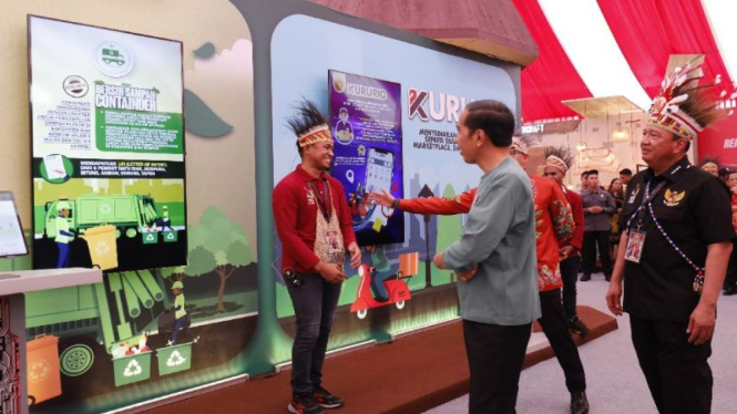 Presiden Jokowi saat buka Papua Street Carnival